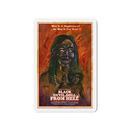BLACK DEVIL DOLL FROM HELL 1984 Movie Poster - Refrigerator Magnet - The Sticker Space