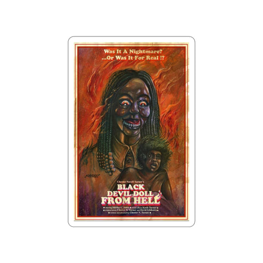 BLACK DEVIL DOLL FROM HELL 1984 Movie Poster STICKER Vinyl Die-Cut Decal-2 Inch-The Sticker Space