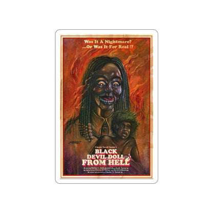 BLACK DEVIL DOLL FROM HELL 1984 Movie Poster STICKER Vinyl Die-Cut Decal-3 Inch-The Sticker Space