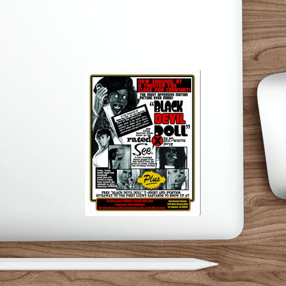 BLACK DEVIL DOLL FROM HELL (TEASER) 1984 Movie Poster STICKER Vinyl Die-Cut Decal-The Sticker Space