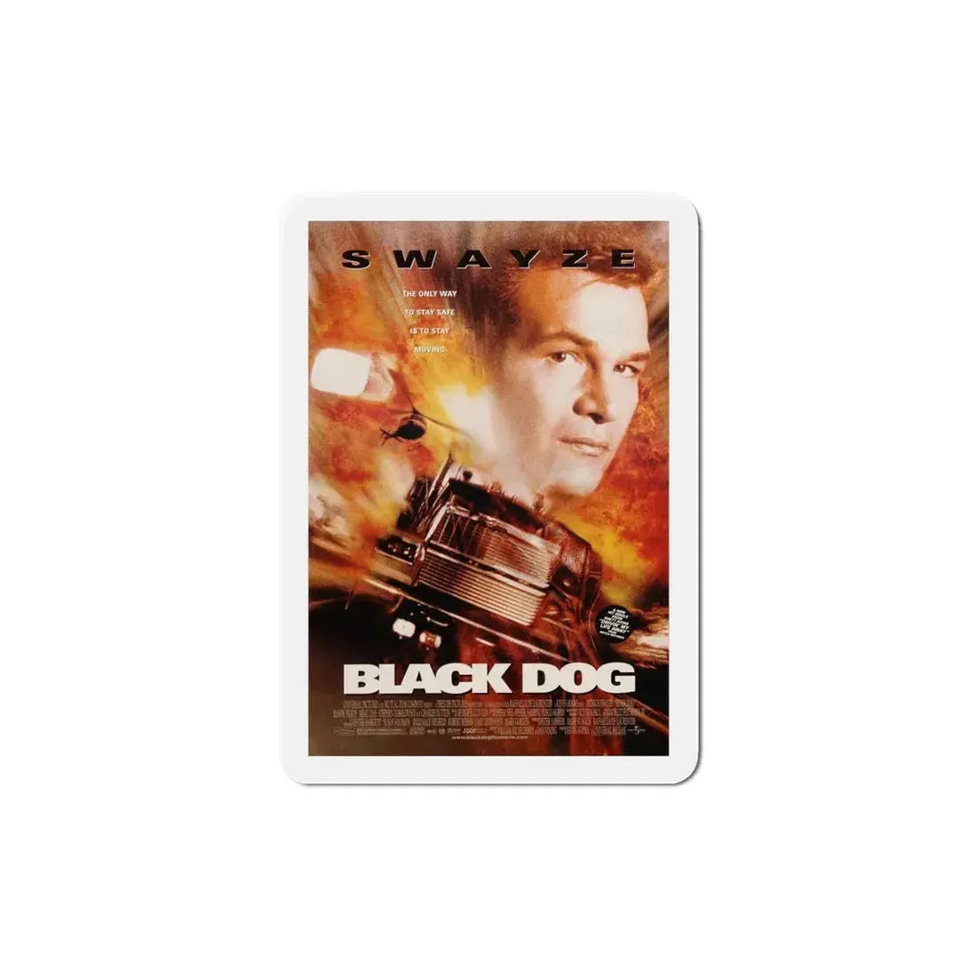 Black Dog 1998 Movie Poster Refrigerator Magnet 5 Inch - The Sticker Space