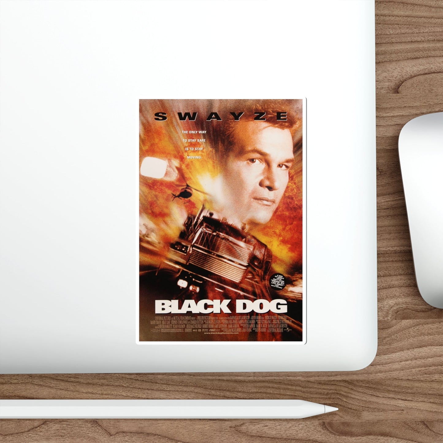 Black Dog 1998 Movie Poster STICKER Vinyl Die-Cut Decal-The Sticker Space