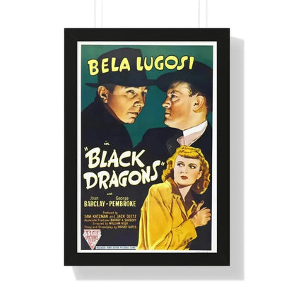BLACK DRAGONS 1942 - Framed Movie Poster 16″ x 24″ Black - The Sticker Space