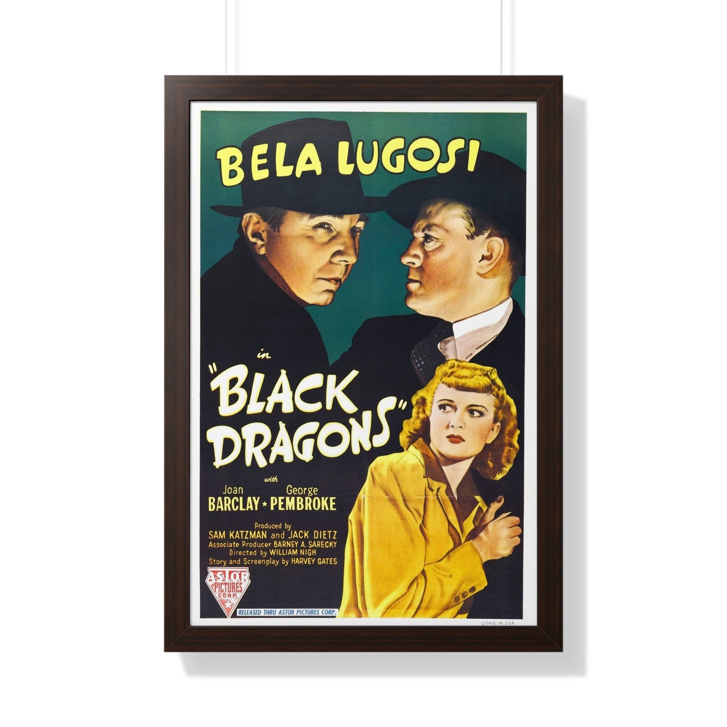 BLACK DRAGONS 1942 - Framed Movie Poster-20" x 30"-The Sticker Space