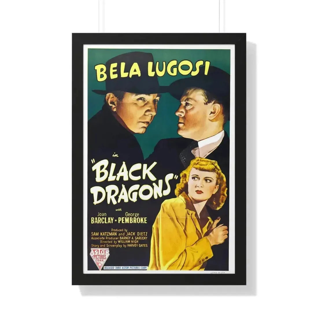 BLACK DRAGONS 1942 - Framed Movie Poster - The Sticker Space