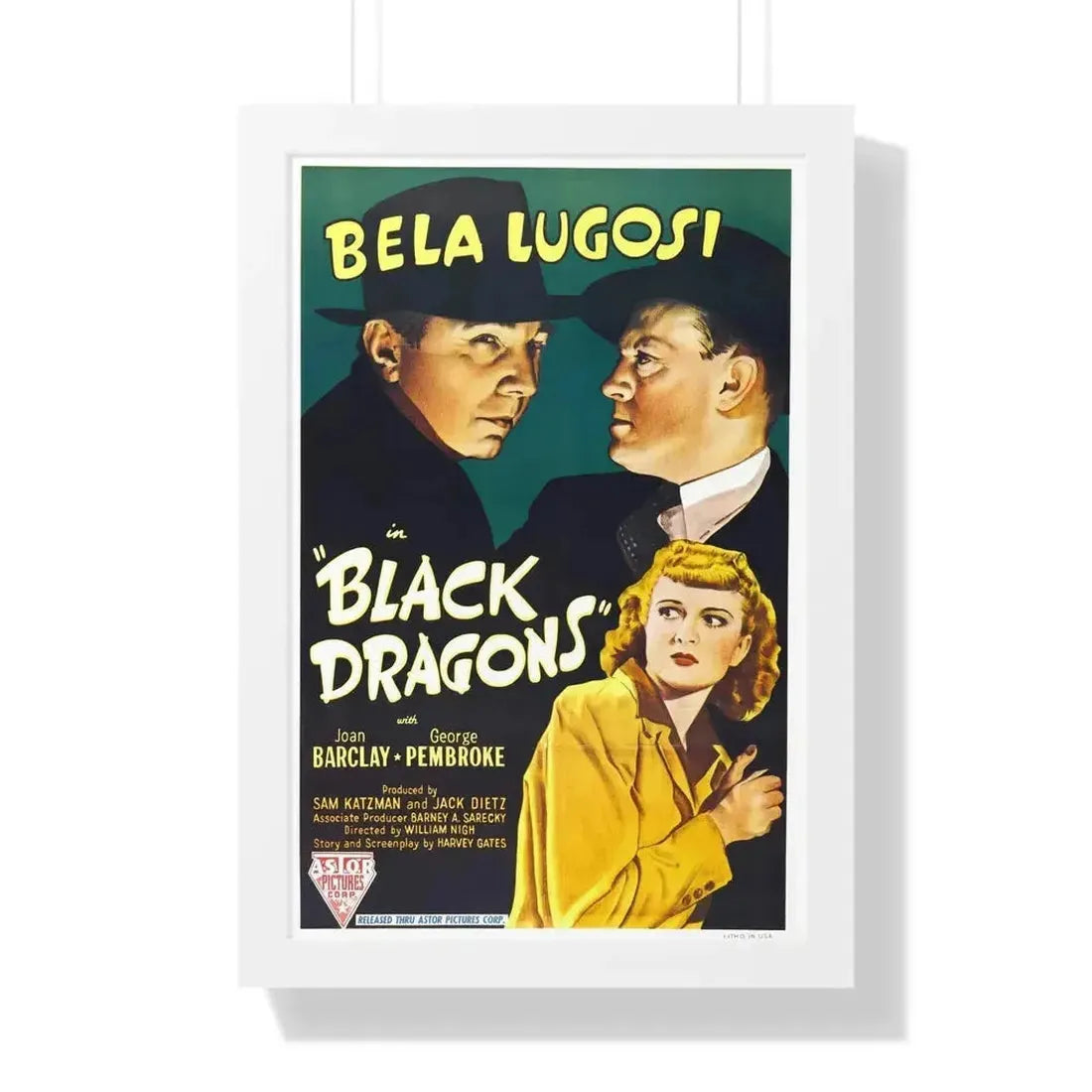 BLACK DRAGONS 1942 - Framed Movie Poster - The Sticker Space