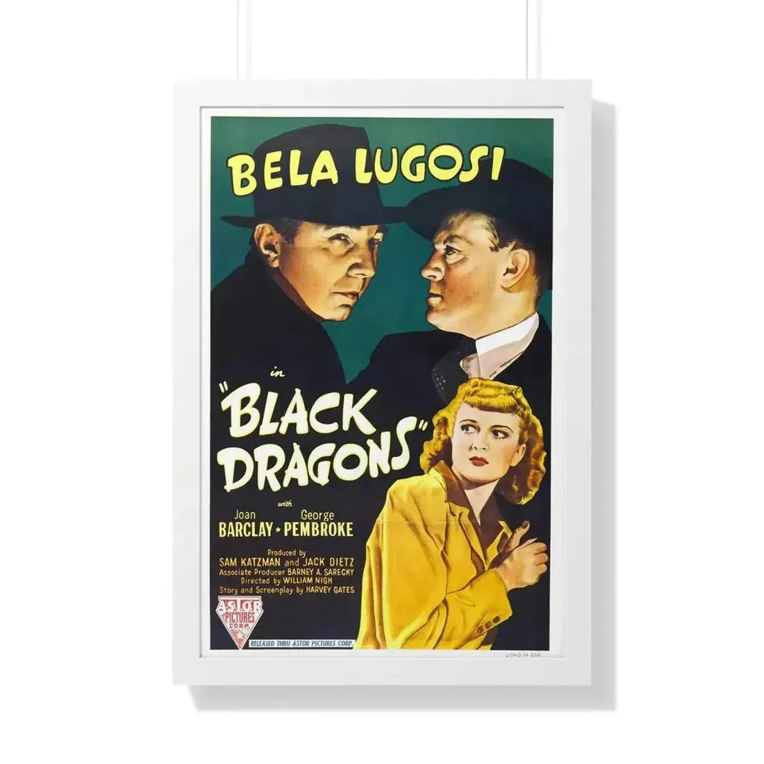 BLACK DRAGONS 1942 - Framed Movie Poster - The Sticker Space