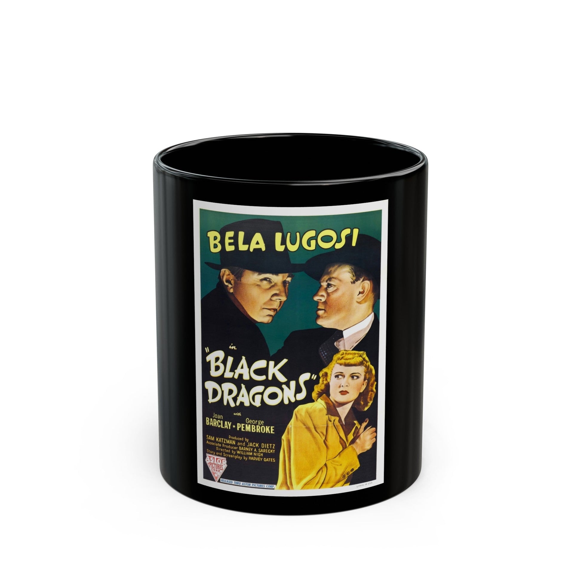 BLACK DRAGONS 1942 Movie Poster - Black Coffee Mug-11oz-The Sticker Space