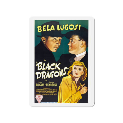 BLACK DRAGONS 1942 Movie Poster - Die-Cut Magnet-2" x 2"-The Sticker Space