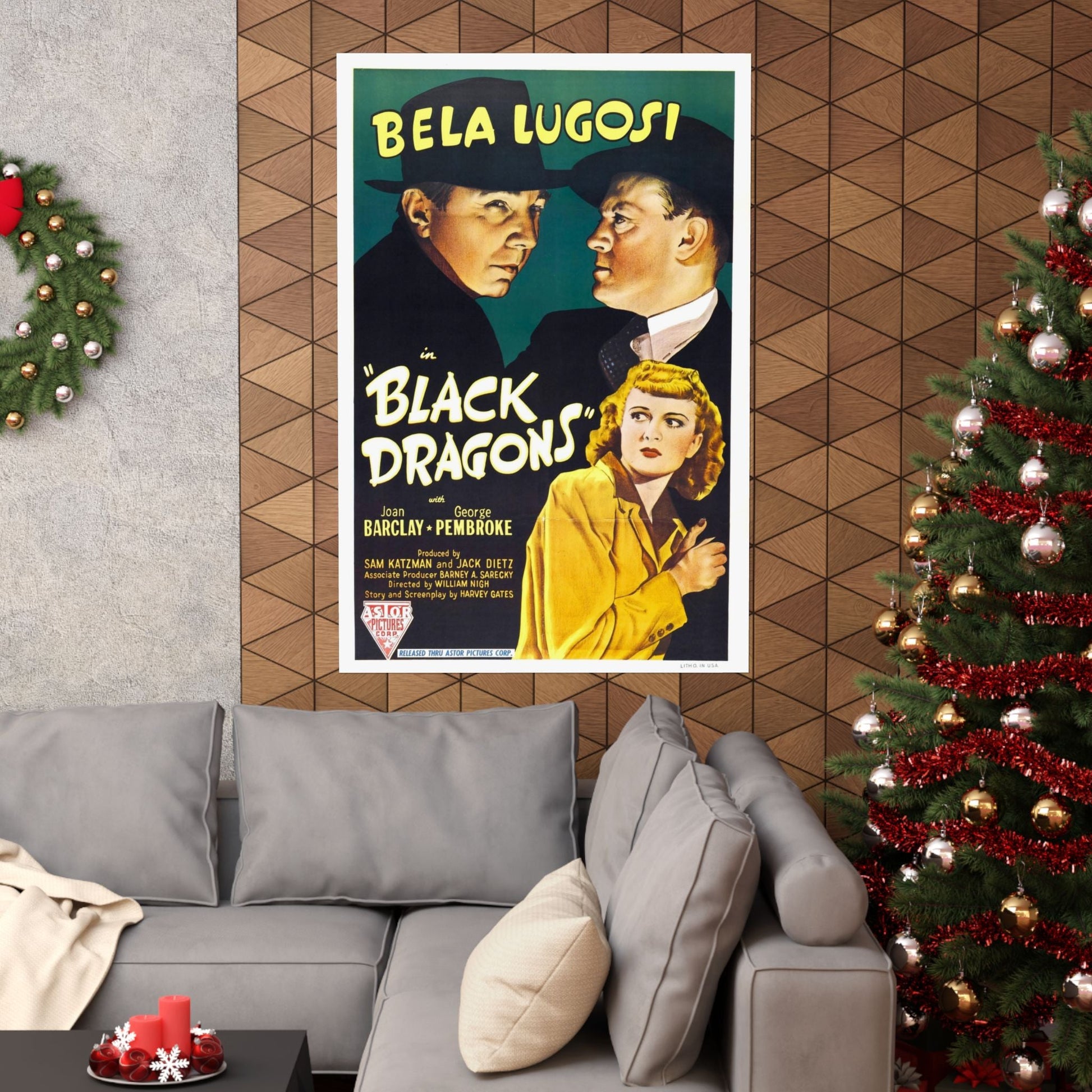 BLACK DRAGONS 1942 - Paper Movie Poster-The Sticker Space