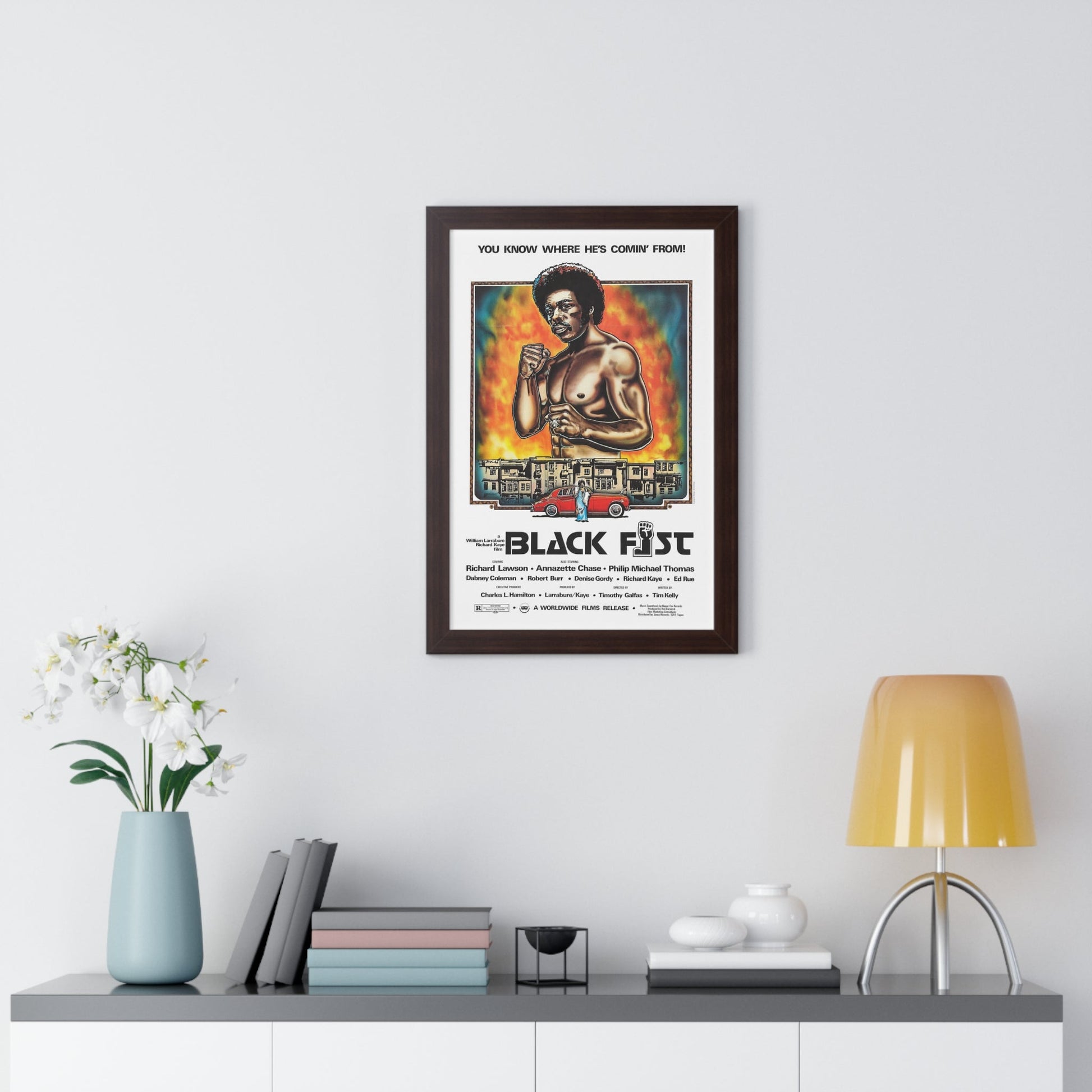 BLACK FIST 1975 - Framed Movie Poster-The Sticker Space