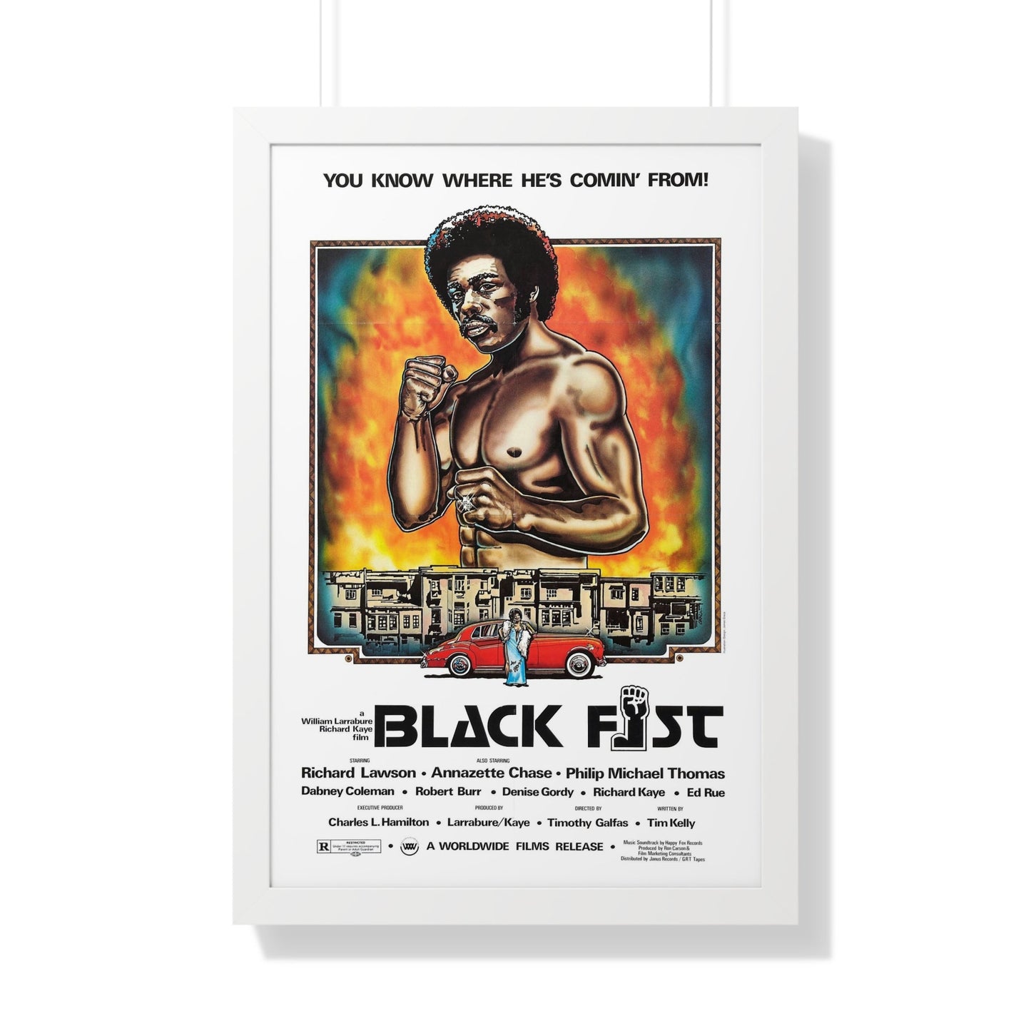 BLACK FIST 1975 - Framed Movie Poster-20" x 30"-The Sticker Space