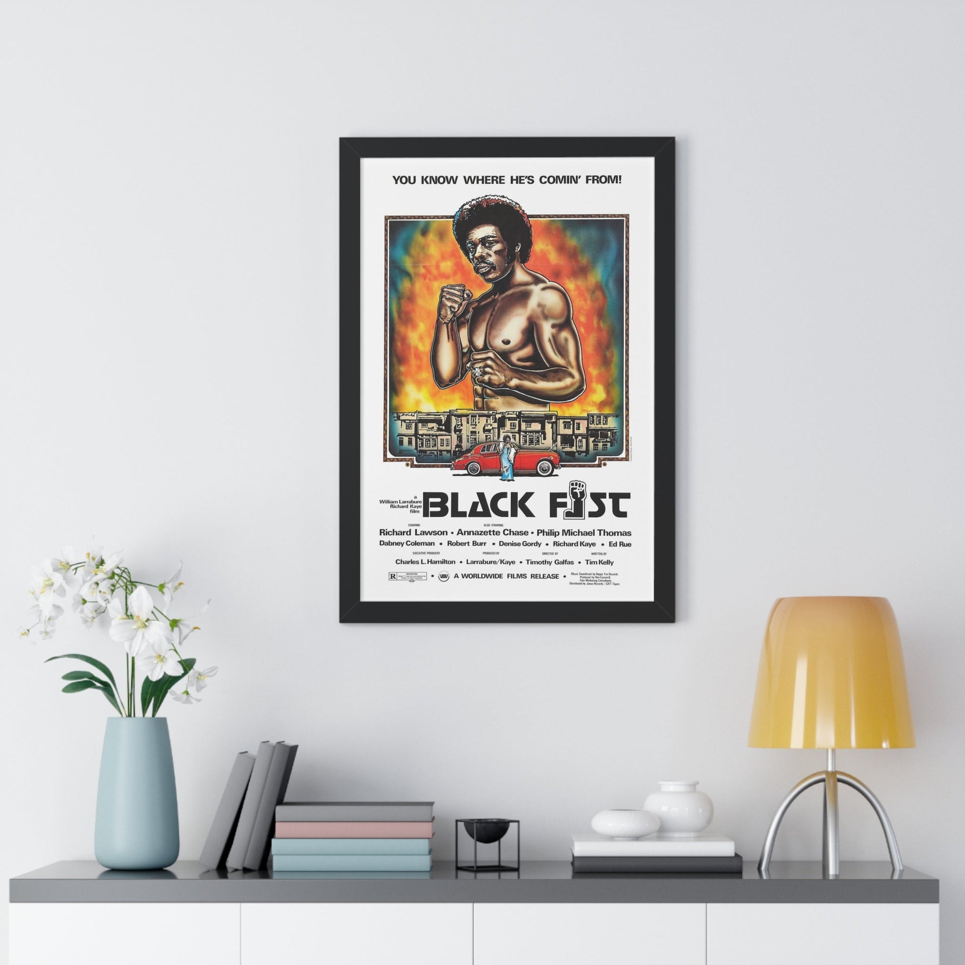 BLACK FIST 1975 - Framed Movie Poster-The Sticker Space