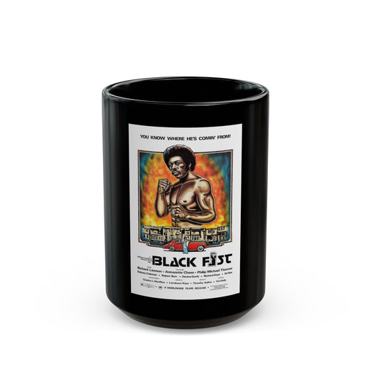 BLACK FIST 1975 Movie Poster - Black Coffee Mug-15oz-The Sticker Space