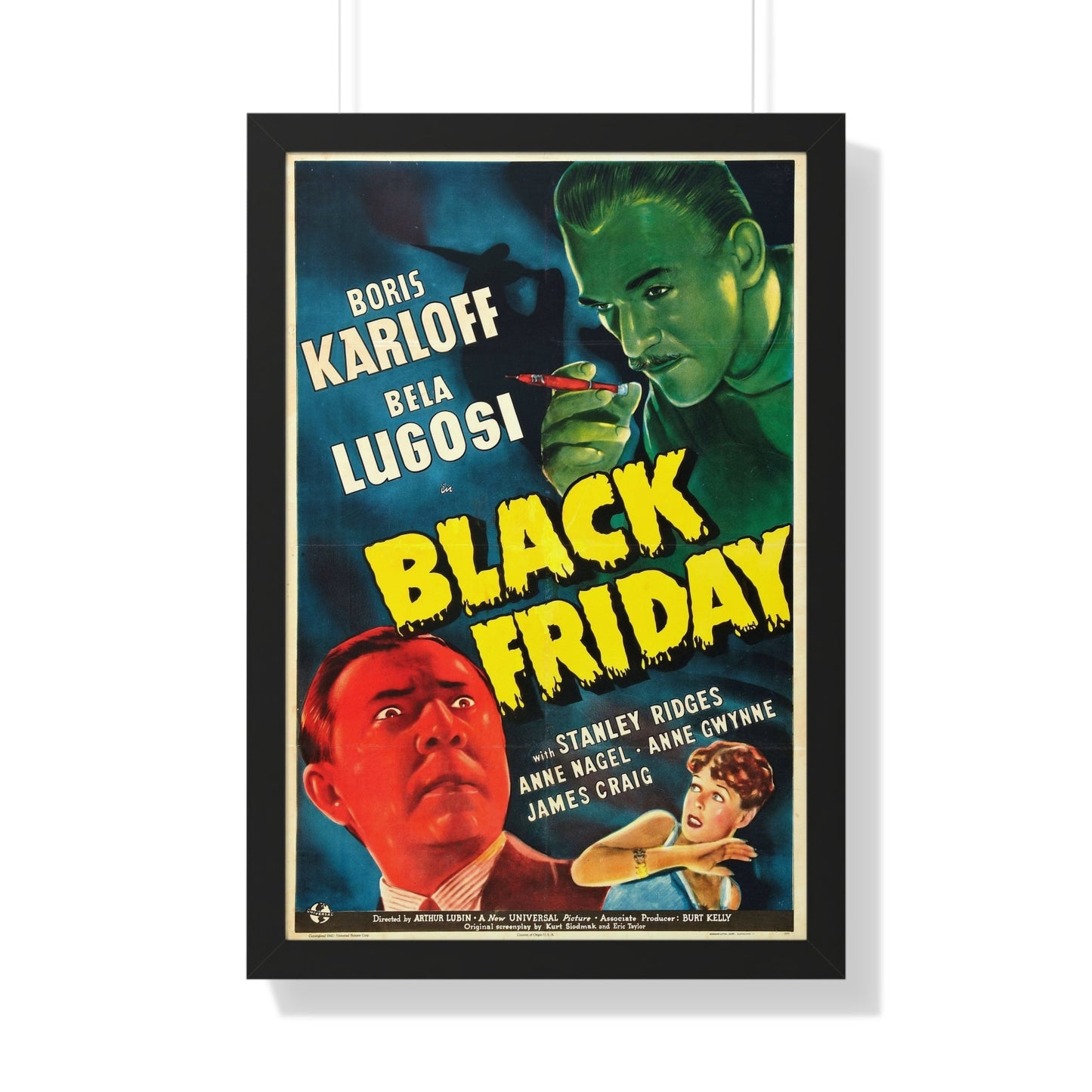 BLACK FRIDAY 1940 - Framed Movie Poster-20" x 30"-The Sticker Space