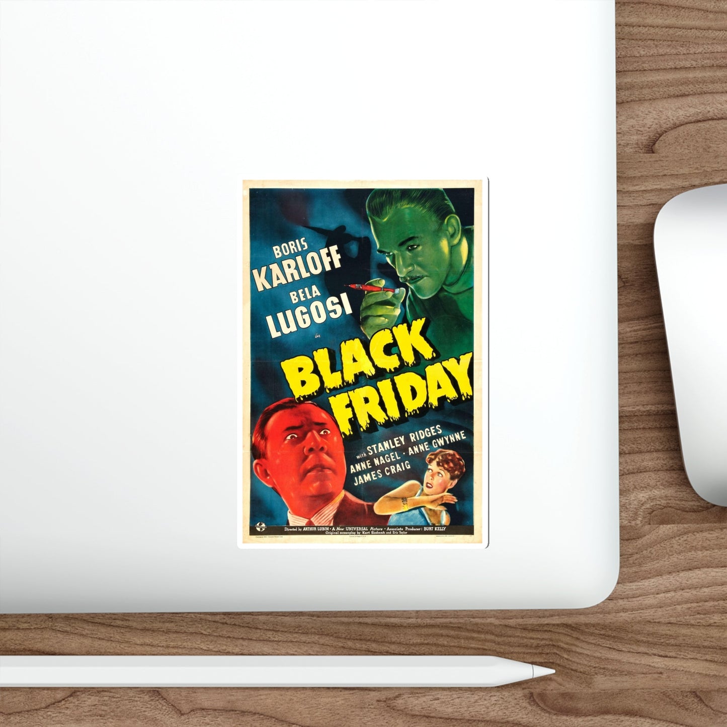 BLACK FRIDAY 1940 Movie Poster STICKER Vinyl Die-Cut Decal-The Sticker Space