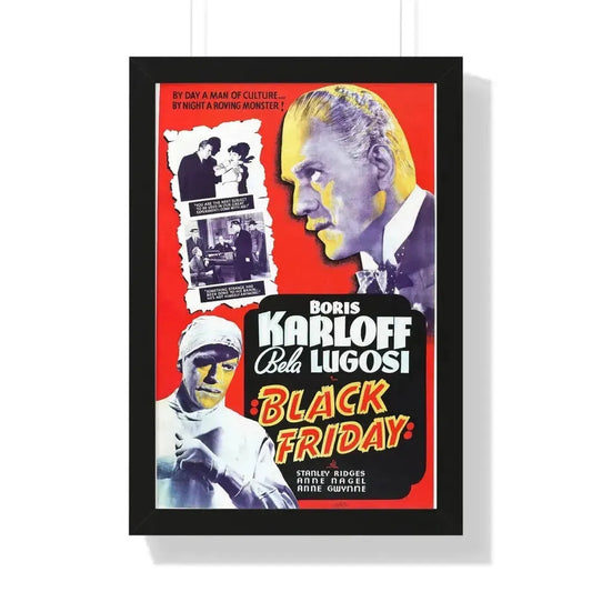 BLACK FRIDAY (2) 1940 - Framed Movie Poster 16″ x 24″ Black - The Sticker Space