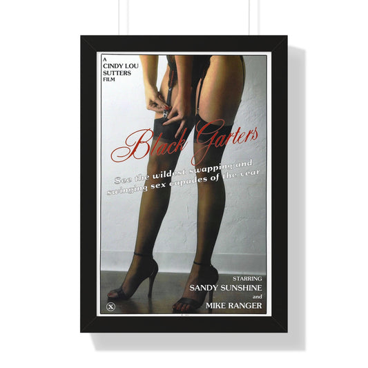 BLACK GARTERS 1981 - Framed Movie Poster-16″ x 24″-The Sticker Space