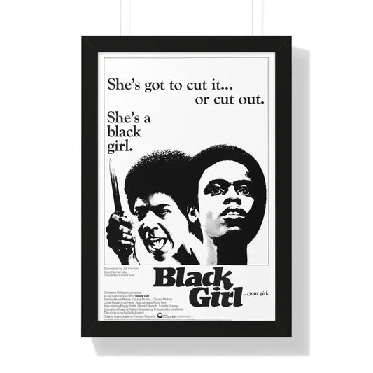 BLACK GIRL 1966 - Framed Movie Poster 16″ x 24″ Black - The Sticker Space
