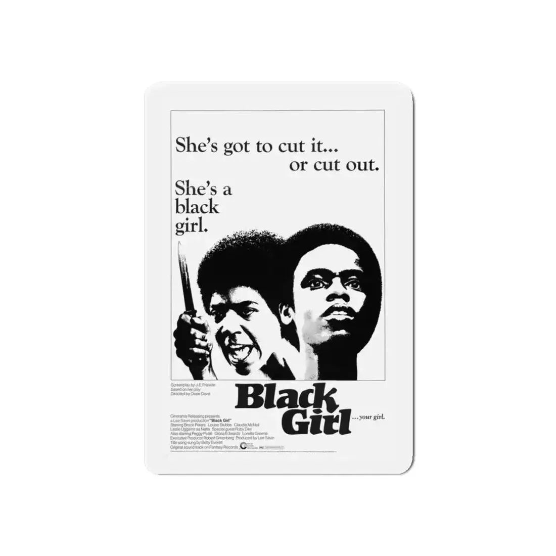 BLACK GIRL 1966 Movie Poster - Refrigerator Magnet - The Sticker Space