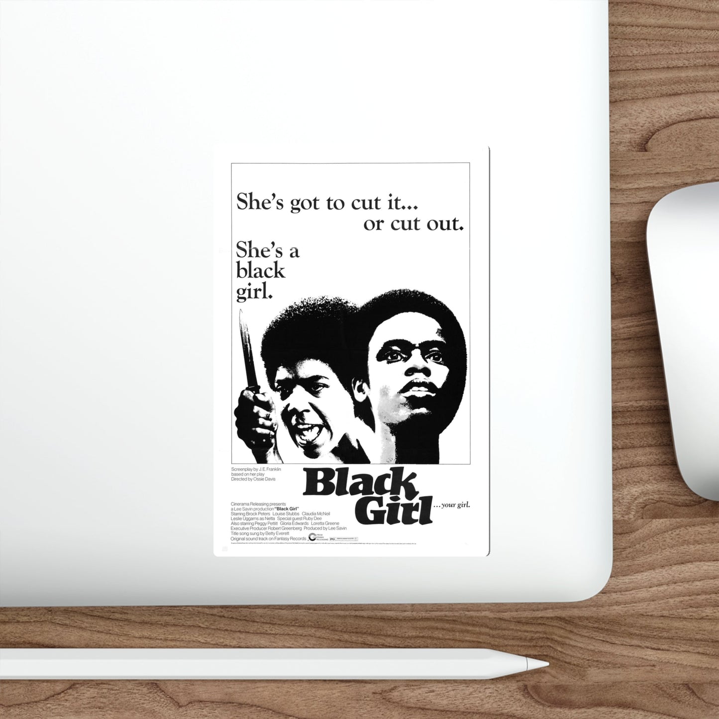 BLACK GIRL 1966 Movie Poster STICKER Vinyl Die-Cut Decal-The Sticker Space