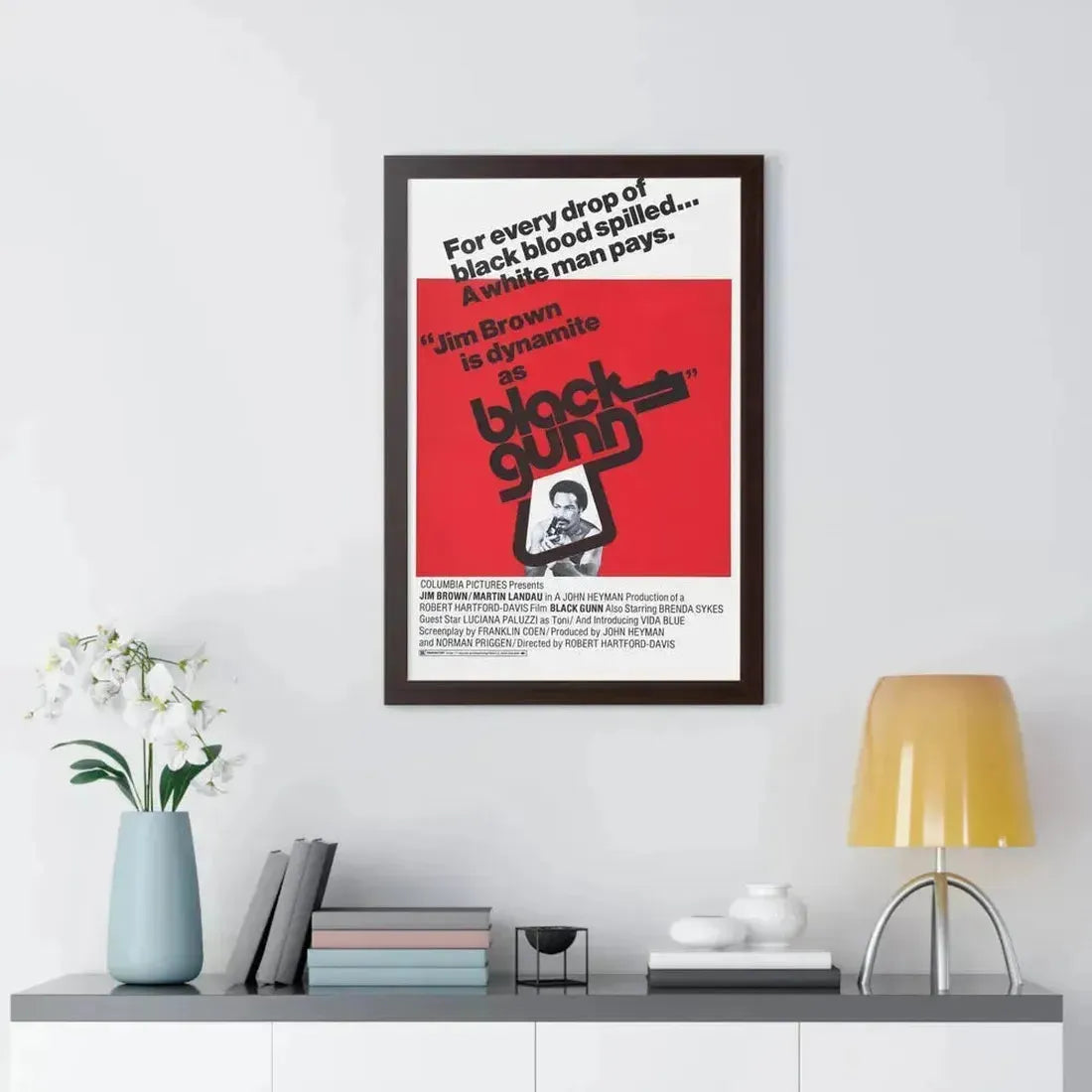 BLACK GUNN 1972 - Framed Movie Poster - The Sticker Space