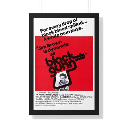 BLACK GUNN 1972 - Framed Movie Poster - The Sticker Space