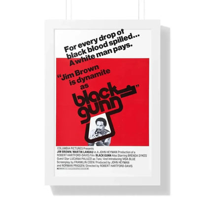 BLACK GUNN 1972 - Framed Movie Poster - The Sticker Space