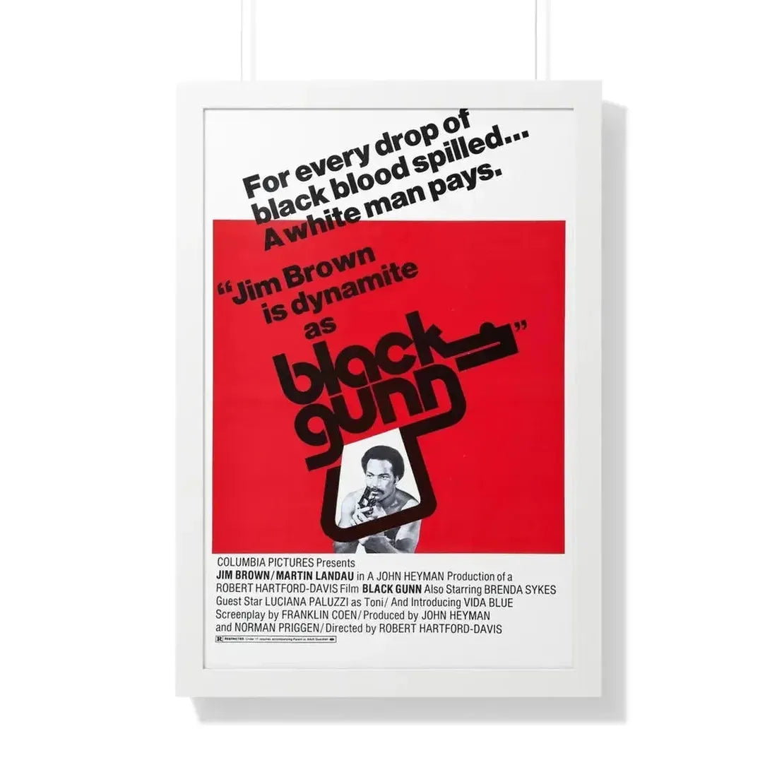 BLACK GUNN 1972 - Framed Movie Poster - The Sticker Space