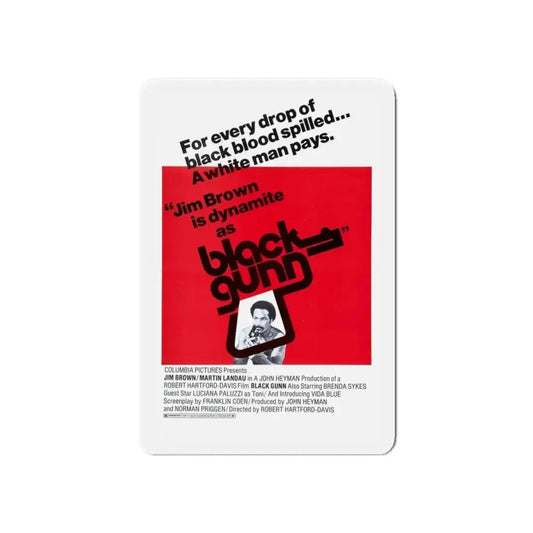 BLACK GUNN 1972 Movie Poster - Refrigerator Magnet 6 Inch - The Sticker Space