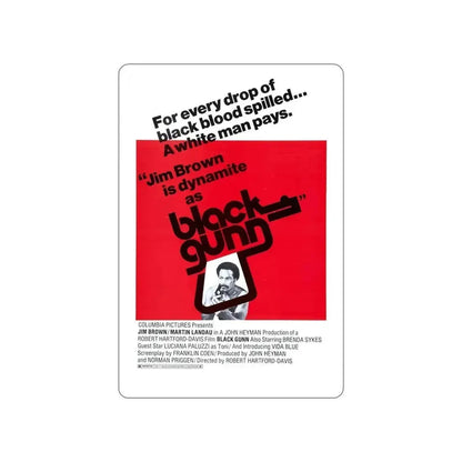 BLACK GUNN 1972 Movie Poster STICKER Vinyl Die-Cut Decal 6 Inch - The Sticker Space