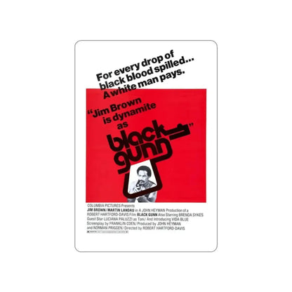 BLACK GUNN 1972 Movie Poster STICKER Vinyl Die-Cut Decal - The Sticker Space