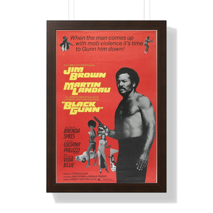 BLACK GUNN (2) 1972 - Framed Movie Poster-16″ x 24″-The Sticker Space