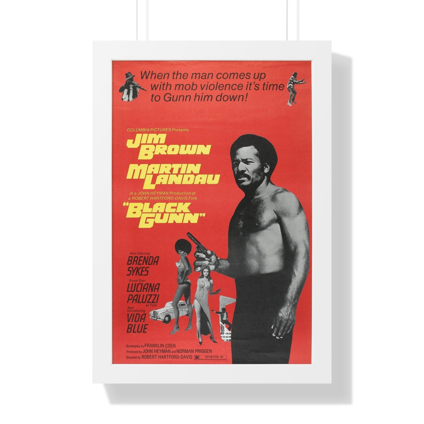 BLACK GUNN (2) 1972 - Framed Movie Poster-16″ x 24″-The Sticker Space