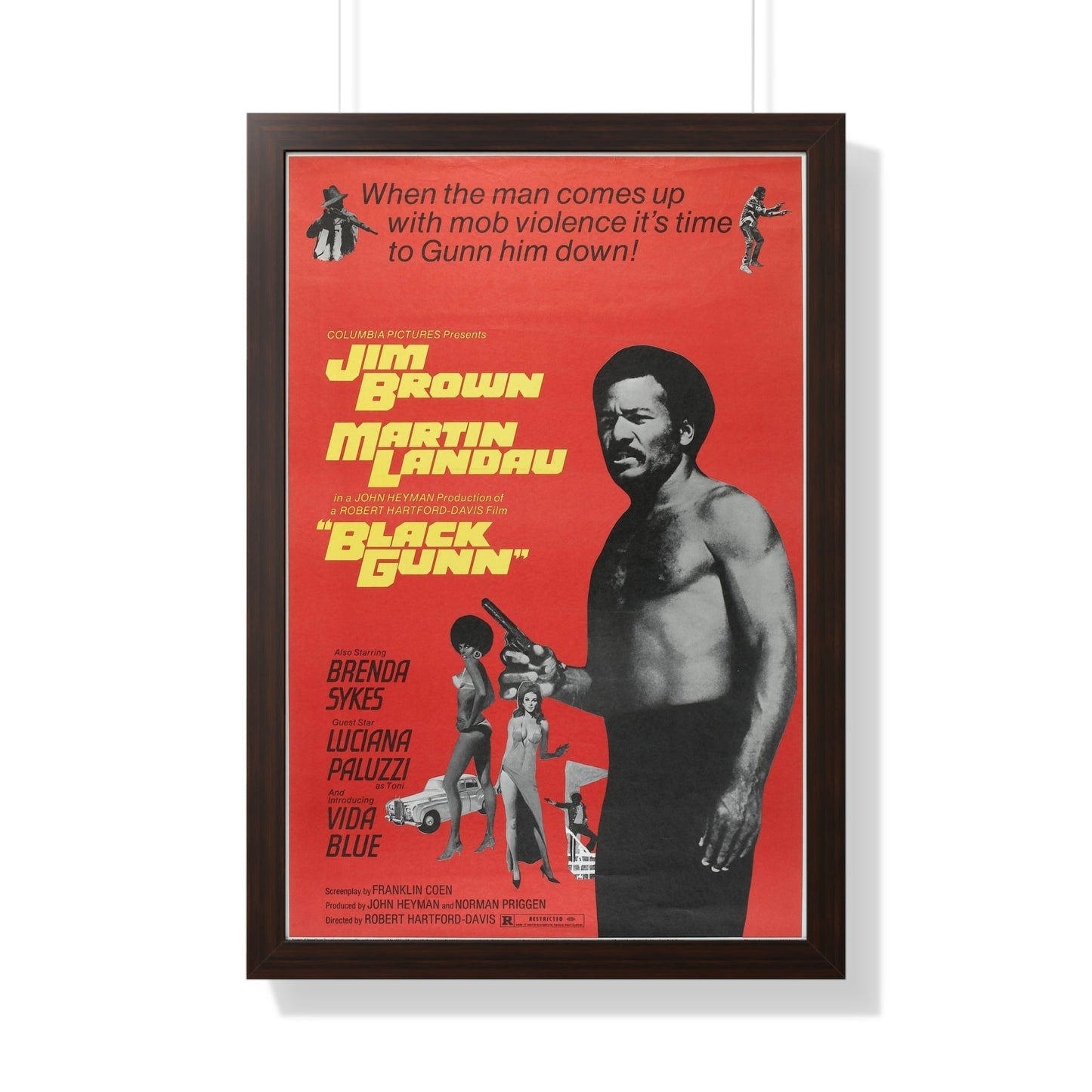 BLACK GUNN (2) 1972 - Framed Movie Poster-20" x 30"-The Sticker Space