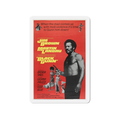 BLACK GUNN (2) 1972 Movie Poster - Die-Cut Magnet-3" x 3"-The Sticker Space