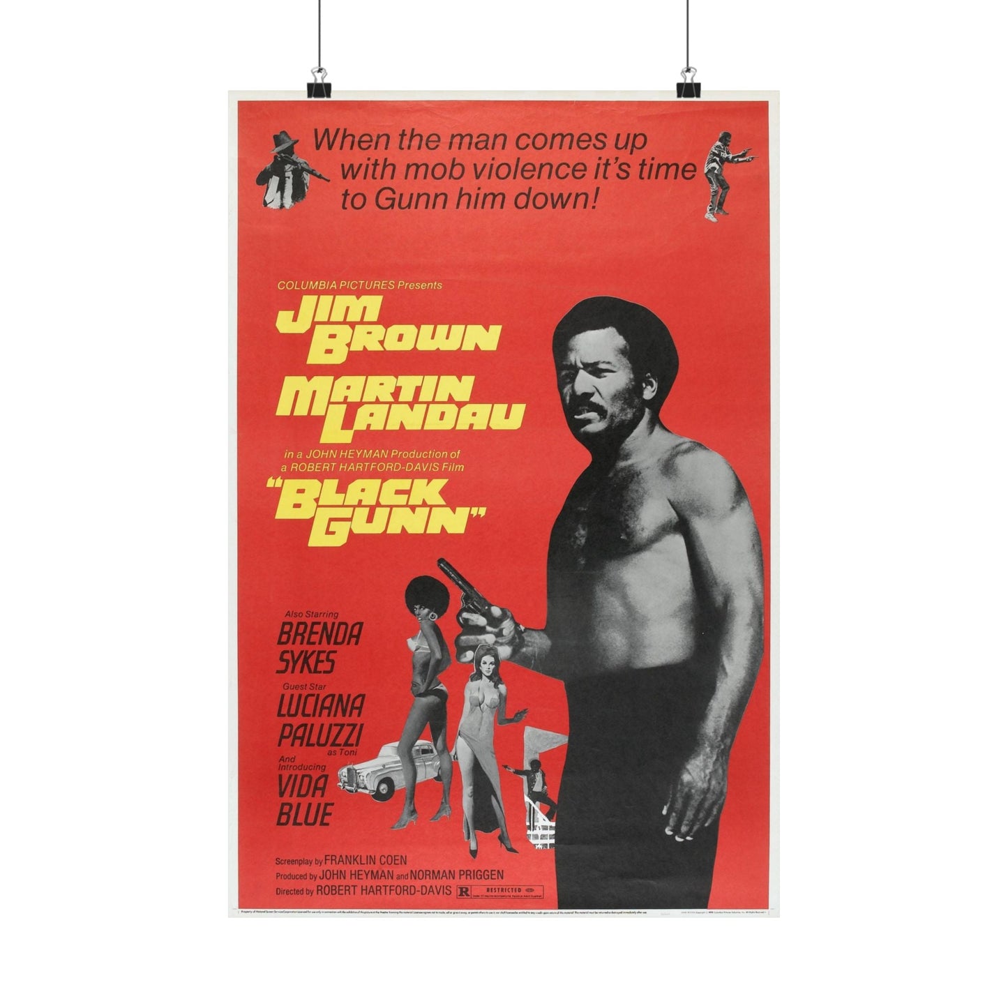 BLACK GUNN (2) 1972 - Paper Movie Poster-16″ x 24″-The Sticker Space