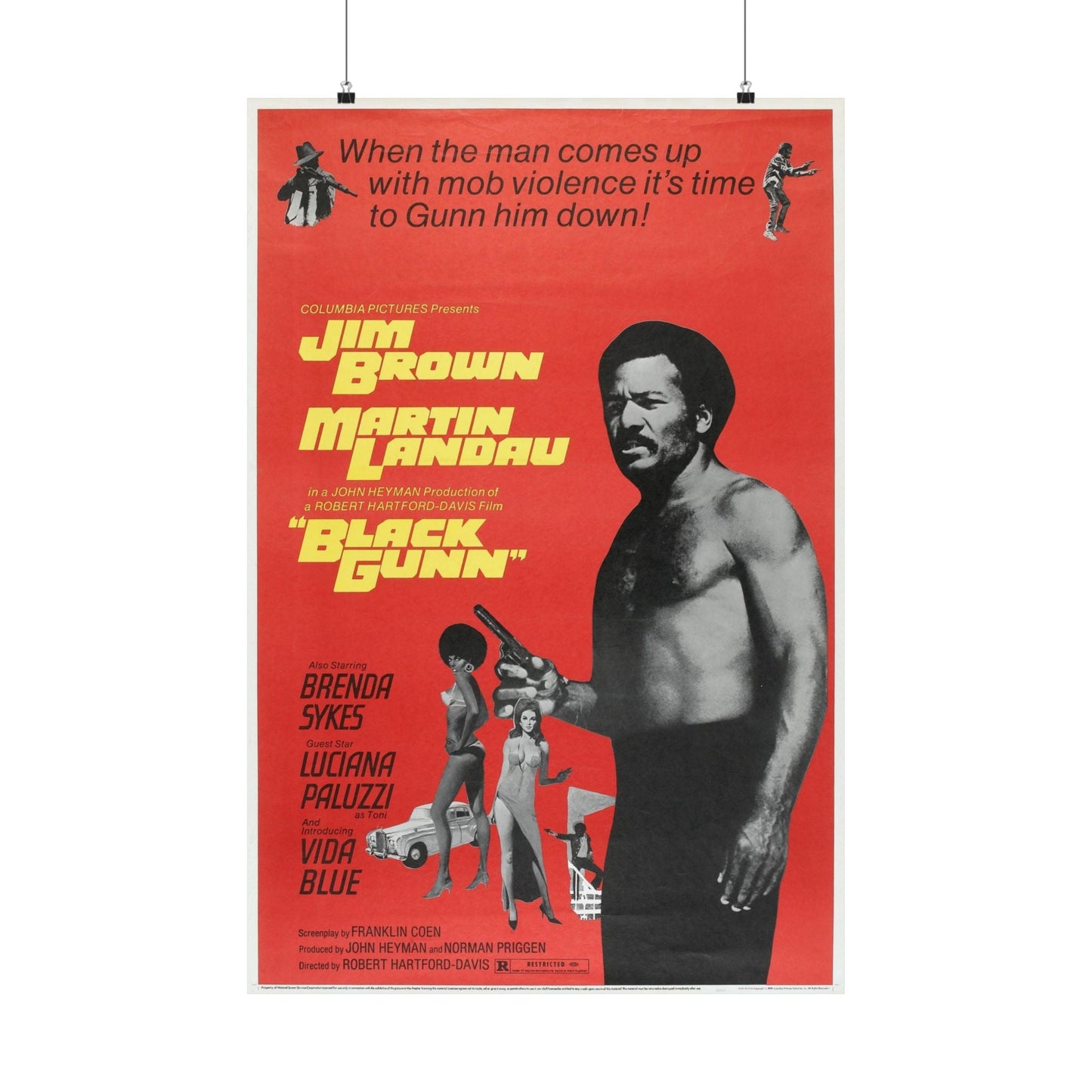 BLACK GUNN (2) 1972 - Paper Movie Poster-24″ x 36″-The Sticker Space