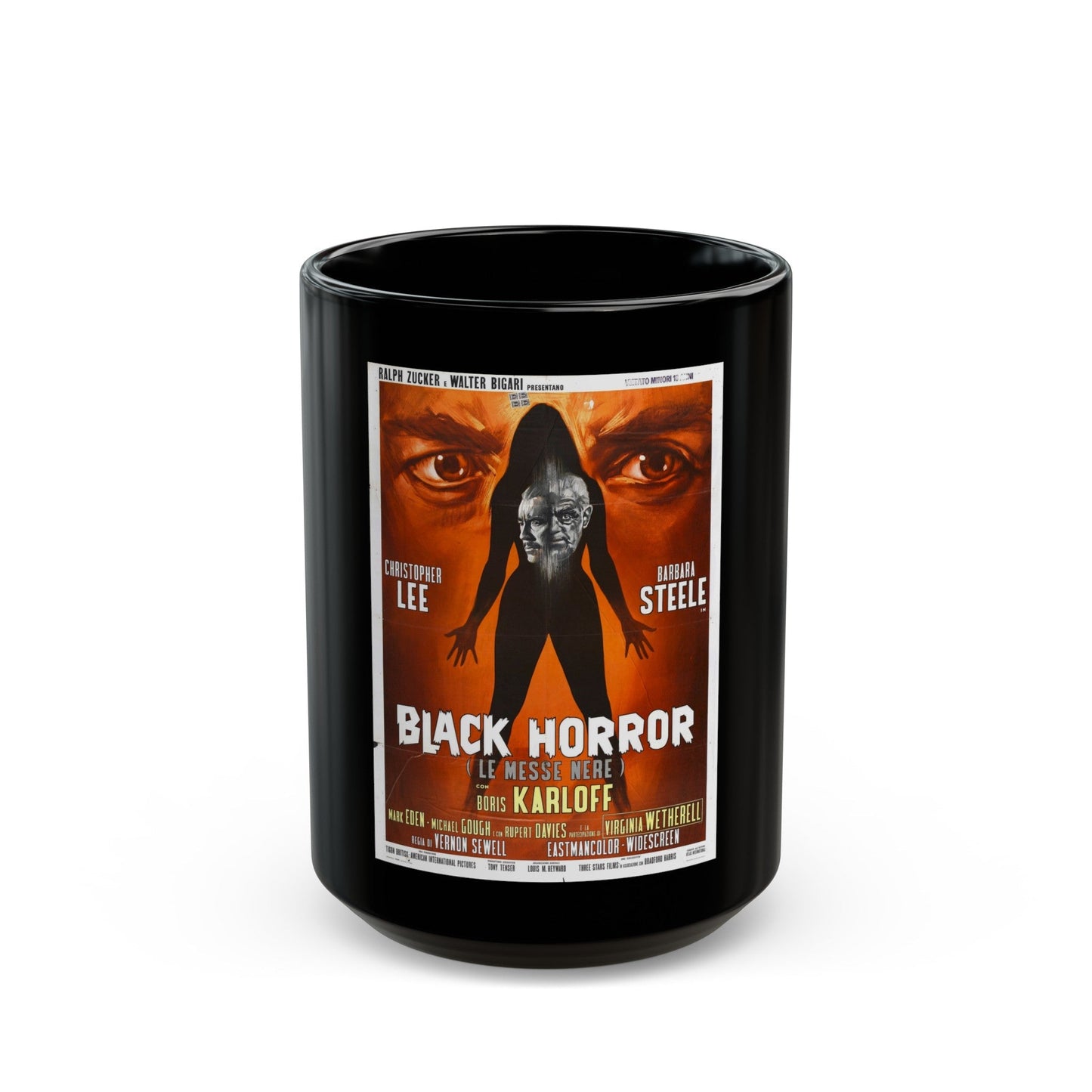 BLACK HORROR 1968 Movie Poster - Black Coffee Mug-15oz-The Sticker Space