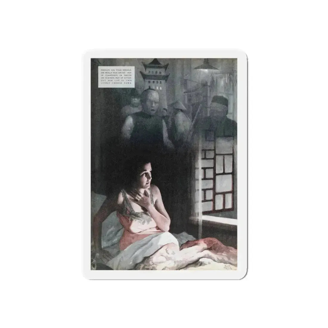 Black Hour, Redbook, January 1938 (Magazine Illustration) Refrigerator Magnet 3 Inch Die-Cut - The Sticker Space