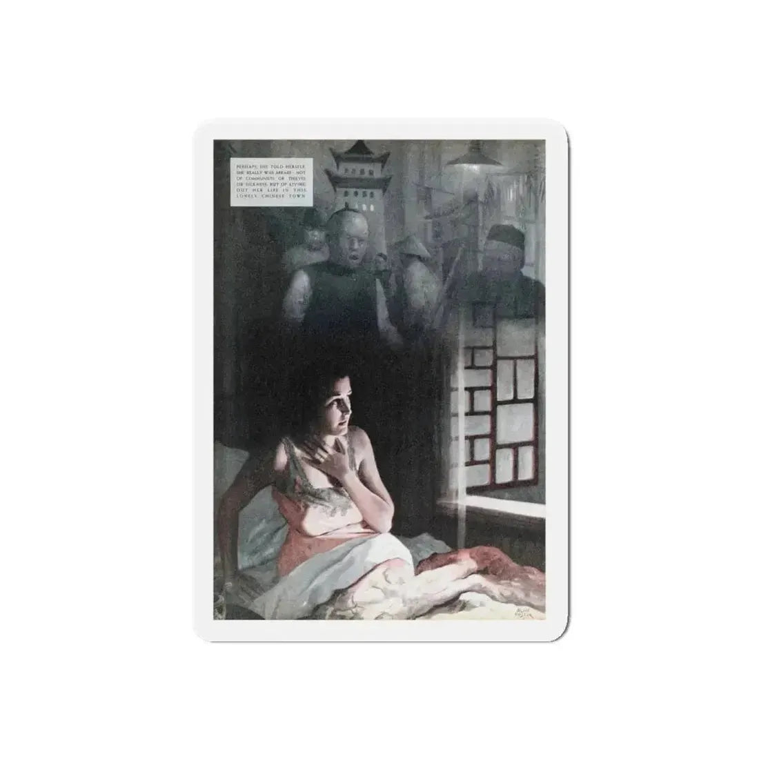 Black Hour, Redbook, January 1938 (Magazine Illustration) Refrigerator Magnet 4 Inch Die-Cut - The Sticker Space