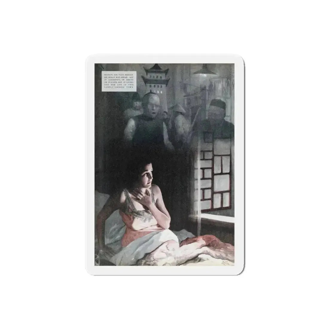 Black Hour, Redbook, January 1938 (Magazine Illustration) Refrigerator Magnet 6 Inch Die-Cut - The Sticker Space