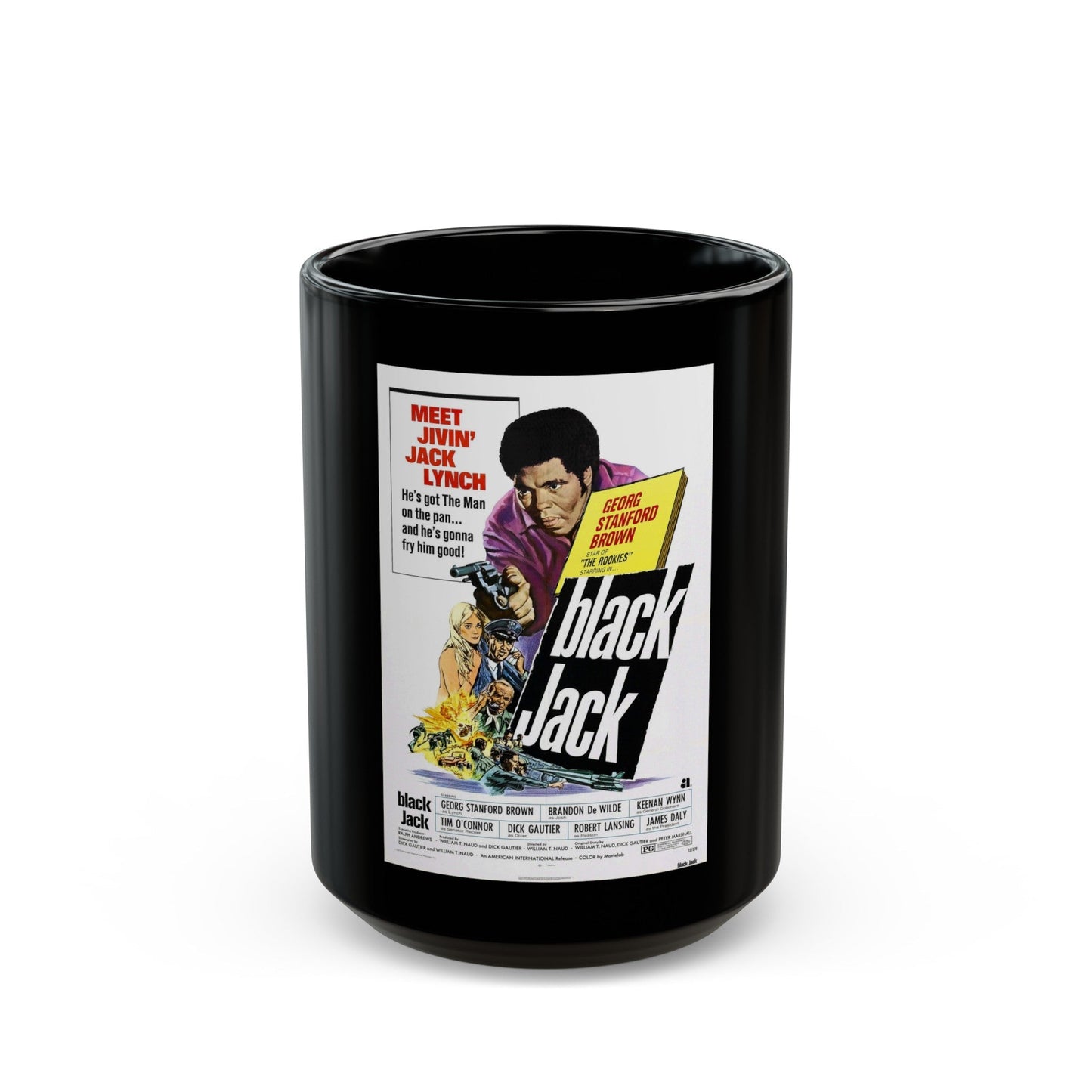 BLACK JACK 1972 Movie Poster - Black Coffee Mug-15oz-The Sticker Space