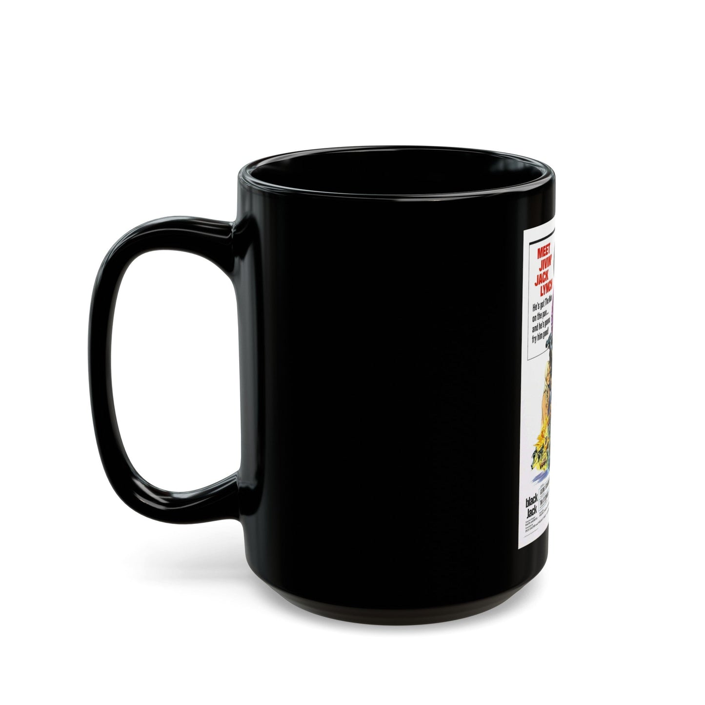 BLACK JACK 1972 Movie Poster - Black Coffee Mug-The Sticker Space