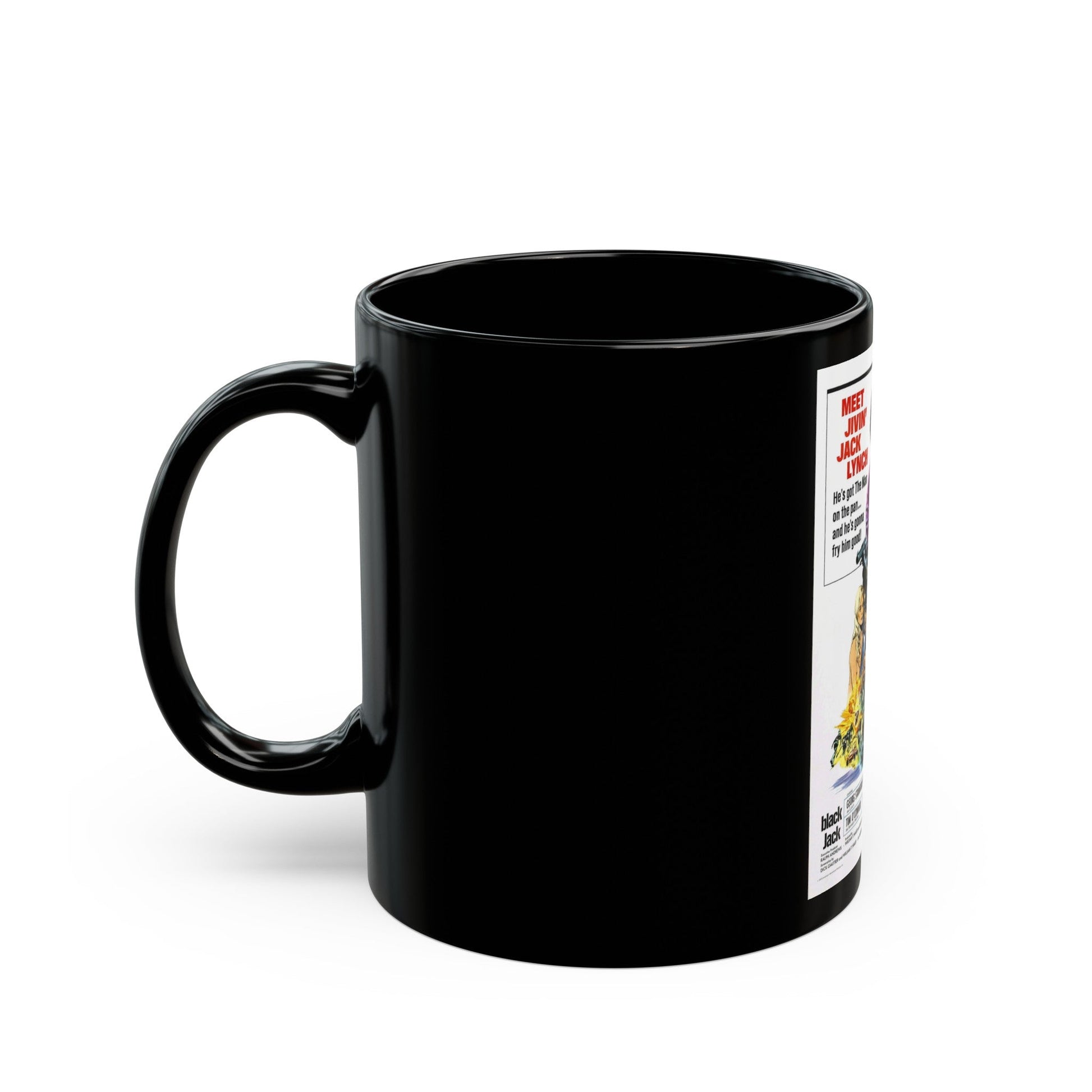 BLACK JACK 1972 Movie Poster - Black Coffee Mug-The Sticker Space