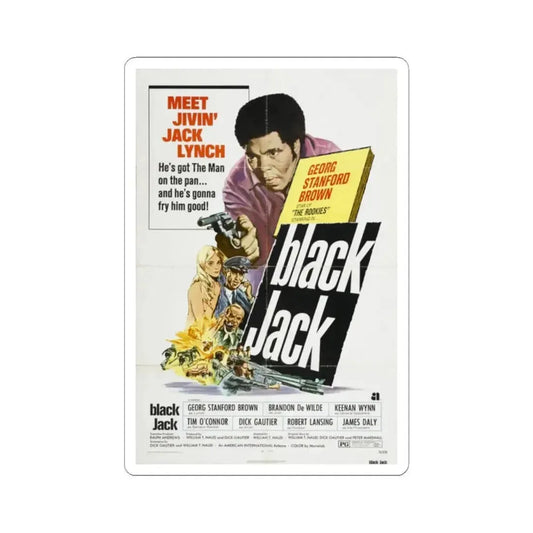 Black Jack 1972 Movie Poster - STICKER Vinyl Kiss-Cut Decal 2 Inch White - The Sticker Space