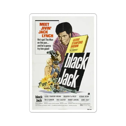 Black Jack 1972 Movie Poster - STICKER Vinyl Kiss-Cut Decal 6 Inch White - The Sticker Space
