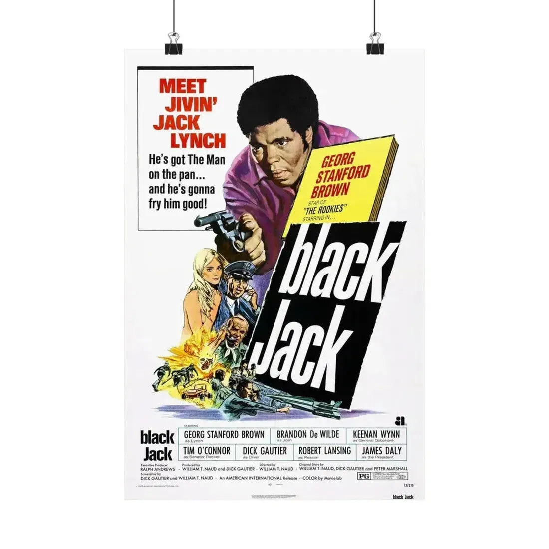 BLACK JACK 1972 - Paper Movie Poster 12″ x 18″ Matte - The Sticker Space