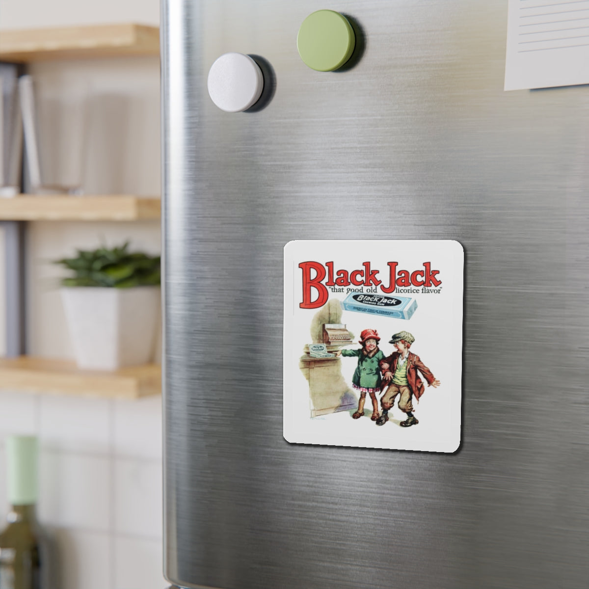 Black Jack ad, True Detective Mysteries, April 1927 (Magazine Illustration) Refrigerator Magnet-The Sticker Space