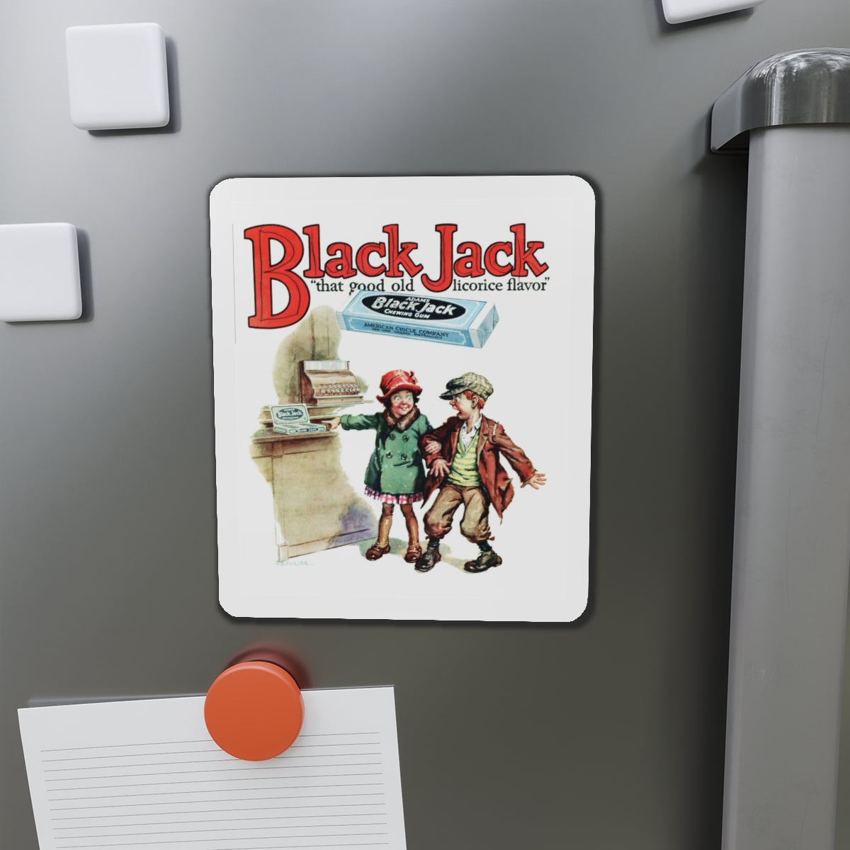 Black Jack ad, True Detective Mysteries, April 1927 (Magazine Illustration) Refrigerator Magnet-The Sticker Space